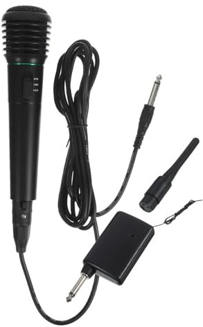 WESIEVYA Dual Function Microphone Wired Cordless Undirectional Handheld Microphone for Singing Lightweight Design Mm Jack Random
