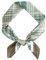DAMILY Bandana Halstuch Damen, Damen Herren Schal Faux Seidenschal Blume Silk Square Scarves Bandanas Kopftuch Schal 70 * 70 cm Bunte (Grün/Plaid)