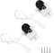 Prmape 2 Pezzi Interruttore a Tirante, Interruttore a Corda 2 x 2 A 250 V, Mini Interruttore con Cord per Ventilatore a Soffitto, Plafoniera, Bagno Lampada a Muro, Lampada da Comodino