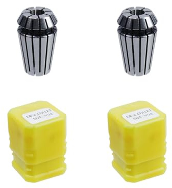 Rannb ER16 Spring Collet Chuck 1/4Inch Dia Collets Set for CNC Clamping Device Engraving Machine-2pcs