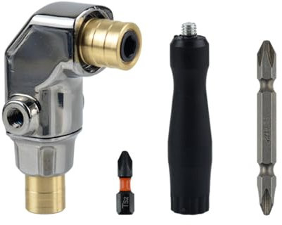 Heavy Duty Right Angle Drill Attachment 90 Degree Drill Adapter. Features a flexible design for home and professional use