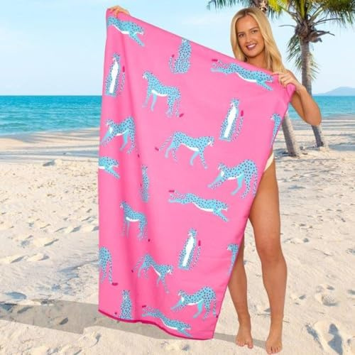 GC GAVENO CAVAILIA Extra Large Beach Towel for Adults - Quick Dry Microfibre Printed Beach Towels - Super Absorbent Beach Towel for Swim (180 x 100 cm) - (1 Piece) Soft, Sand Free,Lightweight - Multi