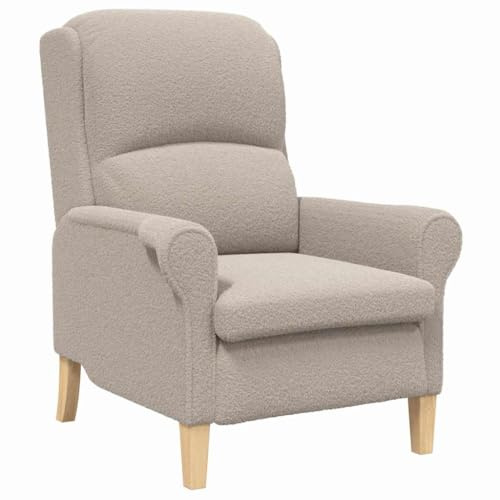 vidaXL Armchair Light grey 76 x 94 x 102 cm, Stylish Living Room Armchair, Ergonomic Design, Soft Fabric Seat, Supportive Chair, Chic Indoor Seating for Relaxation