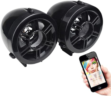 Motorrad -bluetoth -Lautsprecher - wasserdichte Soundbar, Scooter Audio | Lauter Musikplayer mit LED -Beleuchtung für, Golfbuggy, Elektrofahrrad, Reitabenteuer, Outdoor -Fahrzeug -Sound -Kit, Mot