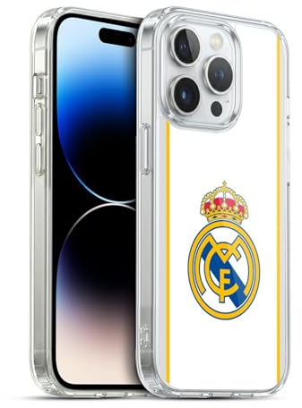 Head Case Designs Offizielle Real Madrid CF Weiß Abzeichen Gelhülle [Militärischer Schutzgrad] Kompatibel Mit Apple iPhone 13 Pro Und Kompatibel Mit MagSafe
