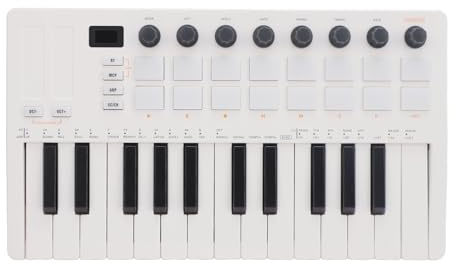 Yctze Controller Tastiera MIDI Tasti Sensibili a 25 Tasti per la Produzione e l'esecuzione Musicale