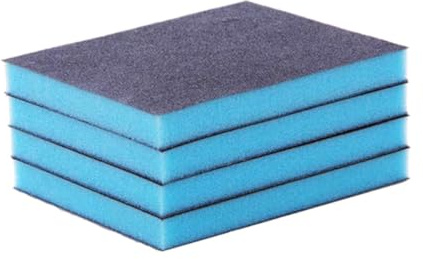 Yardenfun 4pcs Blue Emery Cleaning Sponges for Kitchen Use, Nano Abrasive Sponge Wipes for Pots and Range Hoods, Returns to Original Shape and Does Not Damage Surfaces