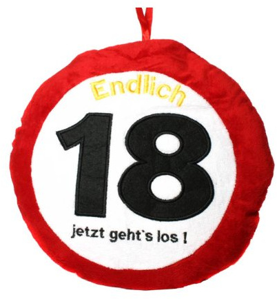 MIK funshopping Geburtstags Kissen 18 JETZT GEHTS LOS