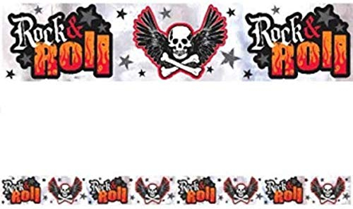 amscan Fun Rock On Party Banner Dekoration zum Aufhängen, Folie, 25.