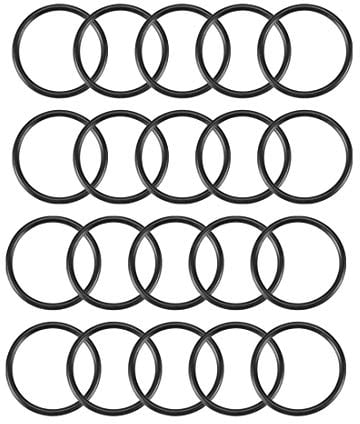 sourcing map Pack mit 20 Flansche Dichtung Nitrilkautschuk metrischer O-Ring 20mm Außendmr. 17mm Innendmr. 1,5mm breit