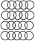 sourcing map Pack mit 20 Flansche Dichtung Nitrilkautschuk metrischer O-Ring 20mm Außendmr. 17mm Innendmr. 1,5mm breit