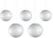 EinsSein 5er Mix Lampions rund 3X Medium (25cm) 2X Large (35cm) weiß Hochzeit Wedding Laterne Papierlampion