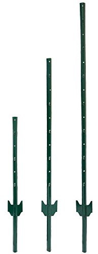 Niederberg Metall Zaunpfahl 140cm Zaunpfosten Pfahl Pfosten für Maschendraht-Zaun