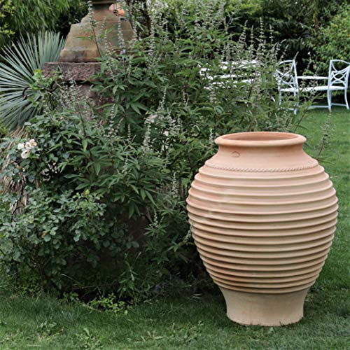 Crete ceramics | large, handmade plant amphora made of terracotta | 100 cm planter for garden, terrace and balcony, agave