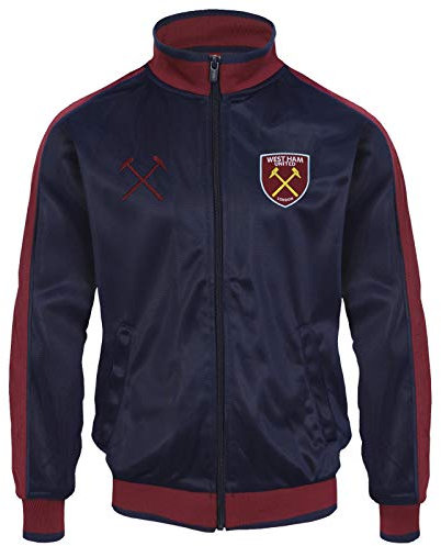 West Ham United FC - Jungen Trainingsjacke im Retro-Design- Offizielles Merchandise - Geschenk für Fußballfans - 6-7 Jahre (S)