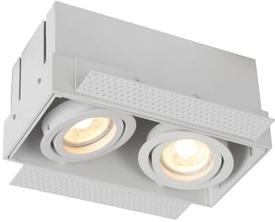 Lucide Recessed Spotlight, Aluminum, GU10, 10 W, White