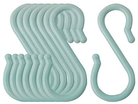 Sourcingmap, 8 ganci a forma di S, ganci in plastica, per cucina, bagno, armadio, pentole e padelle, tazze, utensili, cappotti, asciugamani, da appendere, azzurro