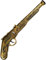 Piratenpistole Gold | Piraten Pistole | Revolver | Räuber Gewehr | Waffe aus Kunststoff - das perfekte Accessoire für Kinder & Erwachsene zum Piratenkostüm