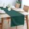 Encasa XO Table Runner Größe 32x150 cm | Baumwoll -Leinwand Stoff | Emerald Solid Color | Waschbarer und dauerhaft