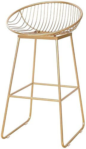 WLABCD Bar Hocker Nordisch Bar Schemel Bar Stuhl Schmiede- Eisen Schemel Modern Minimalistisch Beiläufig Metall Stuhl Gold Und Rose Gold Mode/golden / 42