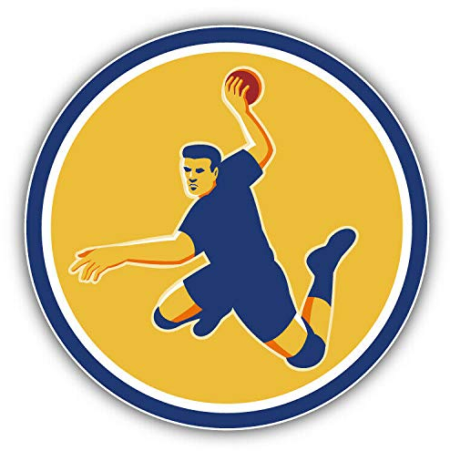 10cm! Klebe-Folie Wetterfest Made-IN-Germany Handball Player Label G2139 UV&Waschanlagenfest Auto-Aufkleber Sticker Decal