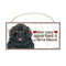 TERRE NUEVE (48) Affiche Decoration Murale. Panneau Bois. Inscription avec votre animal préféré. Panneau Decoratif pour votre maison. Pancarte Bois avec un chien