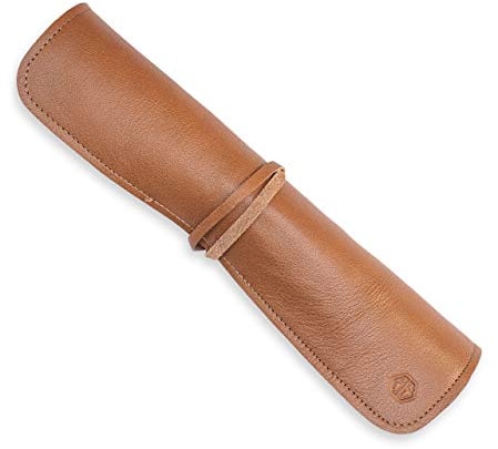 Angus Stoke Coltello da cucina in pelle di alta qualità, grande – Borsa da cuoco – Borsa da cucina Noah (marrone)