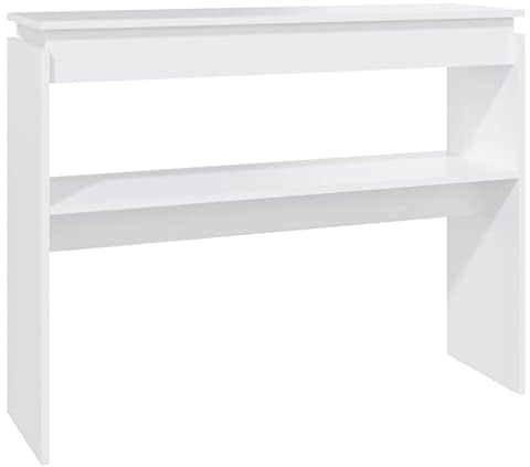 vidaXL Konsolentisch Konsole Beistelltisch Flurtisch Sideboard Ablagetisch Wandtisch Frisiertisch Schminktisch Weiß 102x30x80cm Holzwerkstoff