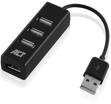 ACT USB Hub Mini 4-Port Weiß, USB Verteiler - AC6206 | unterstützt ARC, HDR, HDCP 2.2, für Langstreckenübertragung, Active Optical Cable