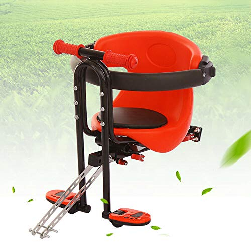 SanBouSi Siège de vélo pour enfant - Siège de sécurité avant - Siège de VTT - Siège enfant avec rail de main et pédale - Charge maximale : 30 kg