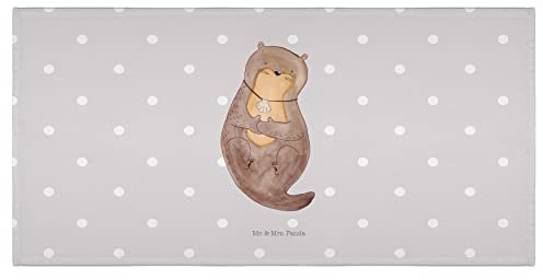 Mr. & Mrs. Panda 70 x 140 Handtuch Otter Muschel - Geschenk, Saunatuch, Seeotter, niedlich, süß, Fischotter, Kinder Handtuch, Duschtuch, Tagträumen,