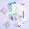 Meerjungfrau Briefpapier-Set - 71 STÜCKE Schreibpapier Set für Kinder Mädchen Weihnachten Geburtstagsgeschenke Briefpapier Umschläge Grußkarten Aufkleber Kugelschreiber Geschenkbox