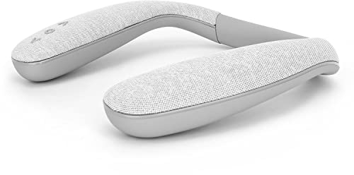 QiCheng & LYS Neckband Bluetooth Speakers, Wireless Wearable Speakers with Theater Stereo Surround Sound for Home, TV, Game (908 Grey)