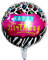 Happy Birthday Luftballons - Geniale Geschenkidee Deko für Geburtstage oder Partys Ballon Helium Folienballon klein mit für Kinder Dekoration Partydeko JGA Geschenkidee - Muster leoparden zebra