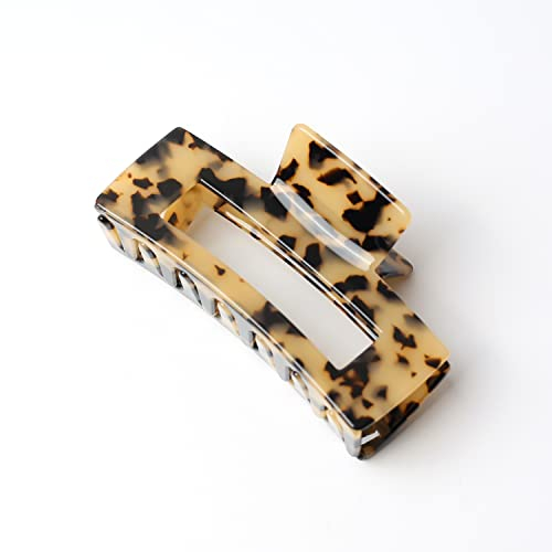 QinGoo Groß Acetat Schildkröte Haarklammer Klauen Haarspange Schöne Damen Haarschmuck Elegant Haar-Accessoire 1 stück(10.5 * 5.7cm, Tortoise)
