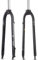 BOLANY Fourche VTT en Alliage D'Aluminium 1-1/8Tube Droit sans Filetage Fourche Avant de Superlight 26/27.5/29 Pouces Frein À Disque Rigide Vélo en Accessoires De Vélo (Noir et Gris, 26/27.5Pouces)