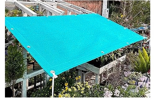 Sonnensegel Schattennetz Sonnenschutz Blumengarten Pflanze Sukkulenten verschlüsselt verdickte Wärmeisolierung Balkon Hof Schatten Verstärkung des Eckenschutzes (Farbe: Blau, Größe: 1 x 1 m)
