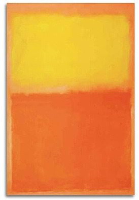 DryNda Mark Rothko Poster Orange und Gelb Leinwand Wandkunst Dekorativ Schlafzimmer Modern Home Print Bild Artworkss 50 x 75 cm