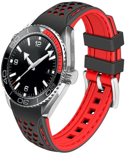 Juntan Two Tone Racing Watch Strap Silikon 20mm 22mm Watch Bands gebogene Enden Männer Frauen