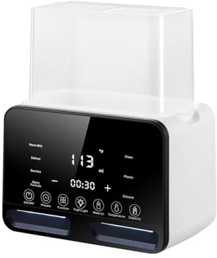 9-in-1 Baby Bottle Warmer, Double Bottle Sterilizer with LCD Warmer Display, Fast Baby Food Heating & Defrost, BPA-Free, Accurate Temperature Control for Breastmilk or Formula Warmer