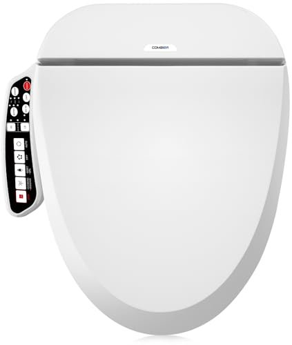 Combier CMA102 Bidet Toilet Seat, Elongated Smart Unlimited Warm Water, Vortex Wash, Electronic Heated, Warm Air Dryer, Rear and Front Wash(Elongated)