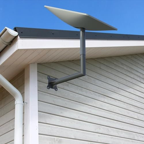 Starlink-Montageset, Lange Starlink-Wandhalterung, Starlink-Dachhalterung und Masthalterung für V2 Starlink, Einfache Installation, Vielseitig für Holz-, Ziegel- und Betonwände