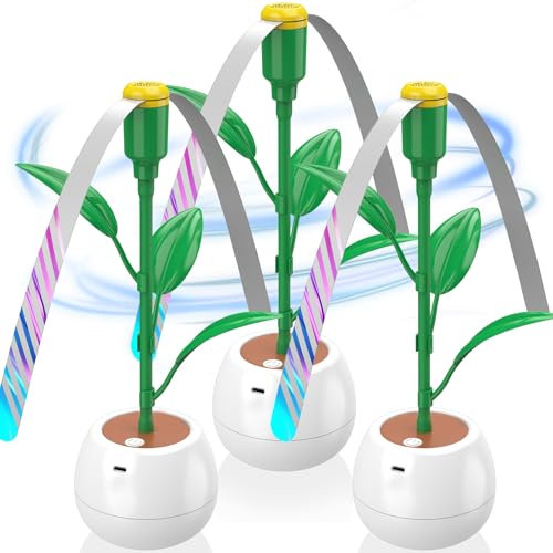 jutimer Fly Fans for Tables, Fly Repellent Fan for Outdoor & Indoor, USB or AA Batteries Powered, Portable Fly Fan with Soft Blades Keeps Flies Away, Fly Repeller for Restaurant, BBQ, Party 3 Pack