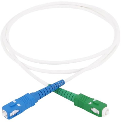 Speedoptic - Câble Fibre Optique pour Freebox de Free Pop, Ultra, Revolution, Raccordement SC/UPC vers SC/APC, Rallonge Jarretière (2 mètres)
