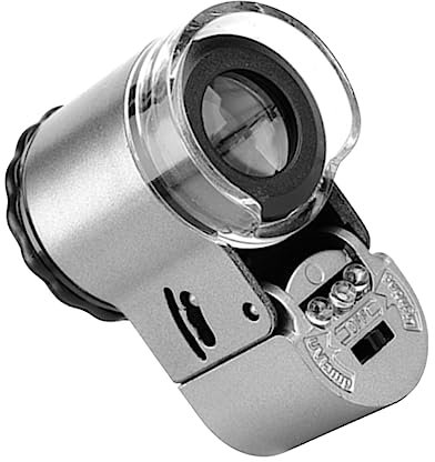 MERRYHAPY 1 Stück Lupe Tragbares Mikroskop Mini 50X Mikroskop Schmucklupe Währungserkennungsmikroskop Währungsdetektormikroskop Mit LED Licht Banknotenerkennungsgerät
