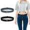 Tyqour 2 Stück Damen Elastischer Gürtel, Stretch Gürtel mit Flacher Schnalle, Verstellbare Stretchgürtel, Unsichtbarer Elastische Gürtel für Hosen Jeans Kleider