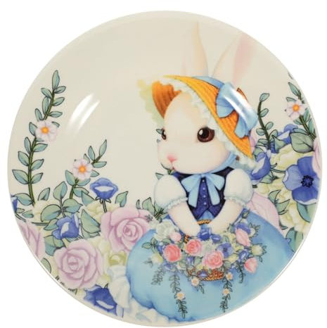 ABOOFAN 5pcs Bunny Pattern Easter Decor Plate Ceramic Appitizer Dish for Sweet Tray
