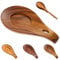 Repose Cuillère en Bois d'acacia, Cuillère Repose en Bois Naturel, Repose-Ustensiles de Cuisine en Bois, Repose-Cuillère Résistant à la Chaleur, Porte-cuillère Pour Cuisinière (Bois d'acacia)