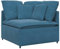 vidaXL Ecksofa-Modul mit blauen Kissen 100 cm, modulares Sofa, Ecksofa, zeitgenössischer Abschnitt, Modulares Ecksofa, modernes Sofa