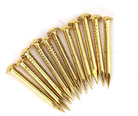 Zubehör aus Messing, Ersatz für alte Nägel, 100 Stück, rund, 10 mm/15 mm/18 mm/22 mm (22 mm lang)